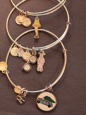 Alex and Ani A Christmas Story 3-piece silver bangle set